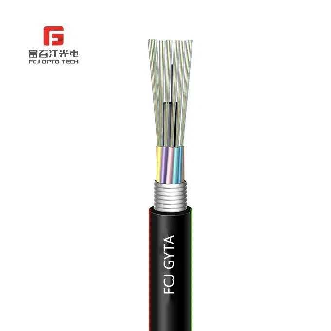 FCJ ODM GYTA Armored G652D G657A Outdoor 96cores Optic Fiber Cables Distributor